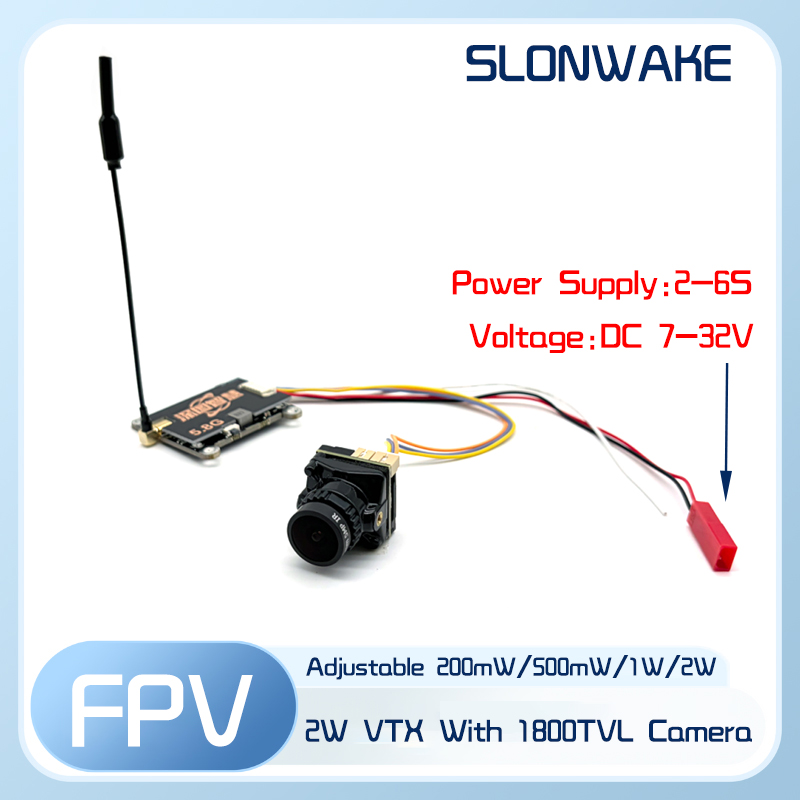 SLONWAKE 5.8G 56CH 2W transmit - огляд і ціна Fpv Drone Camera