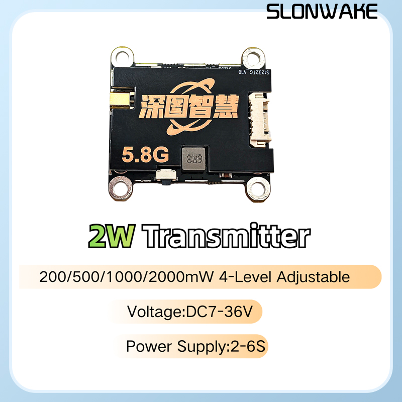 SLONWAKE 5.8G 56CH 2W transmit - огляд і ціна Fpv Drone Camera