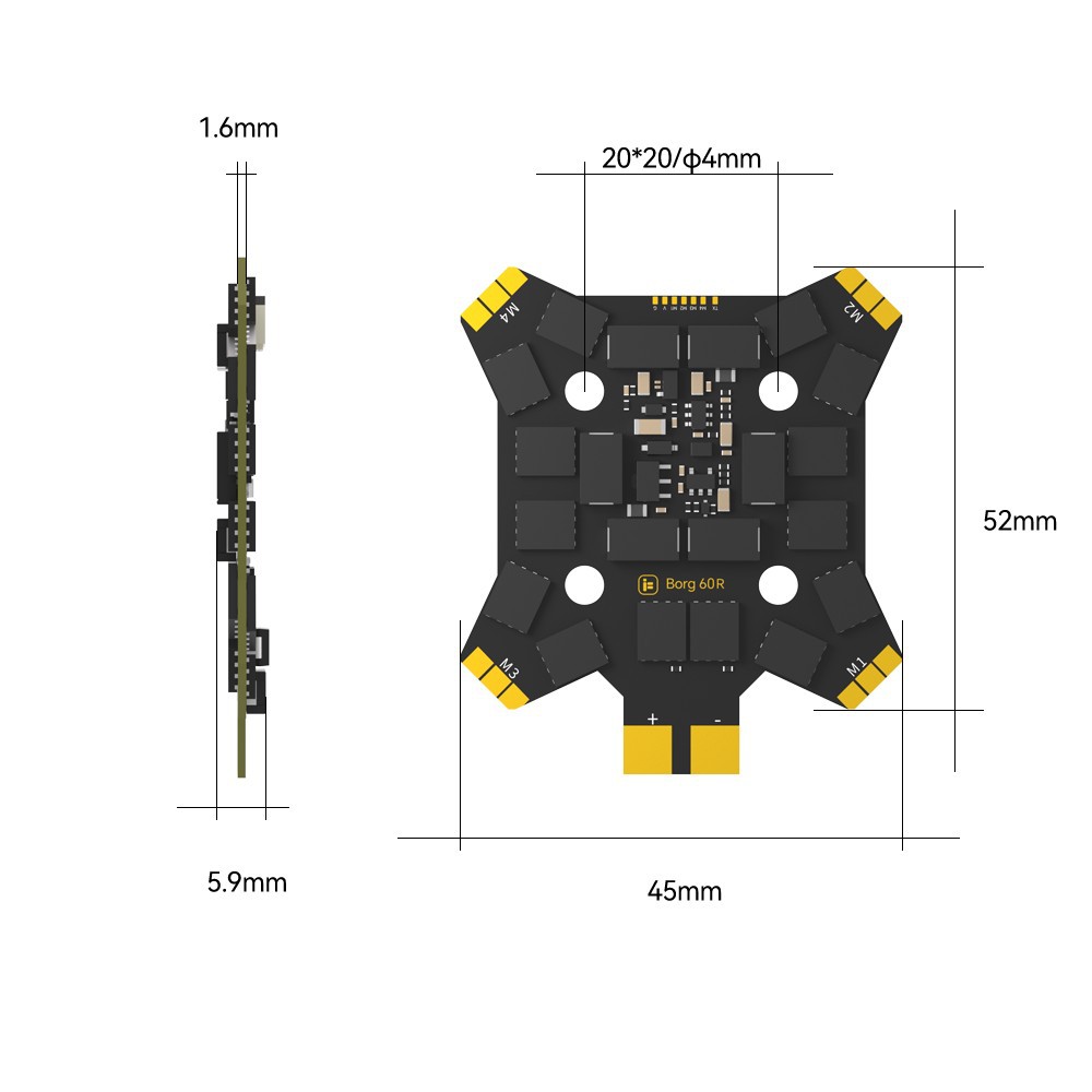 iFlight Borg Mini H7 (ICM42688 - огляд і ціна Fpv Drone Flight Controller